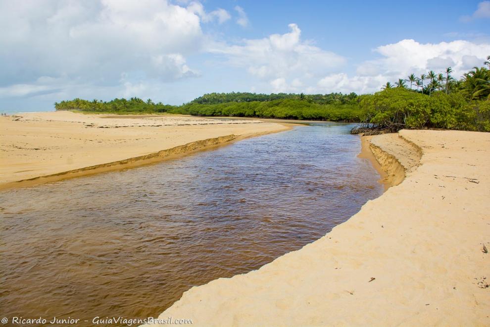 Imagem da piscina  natural da Praia do Rio da Barra.